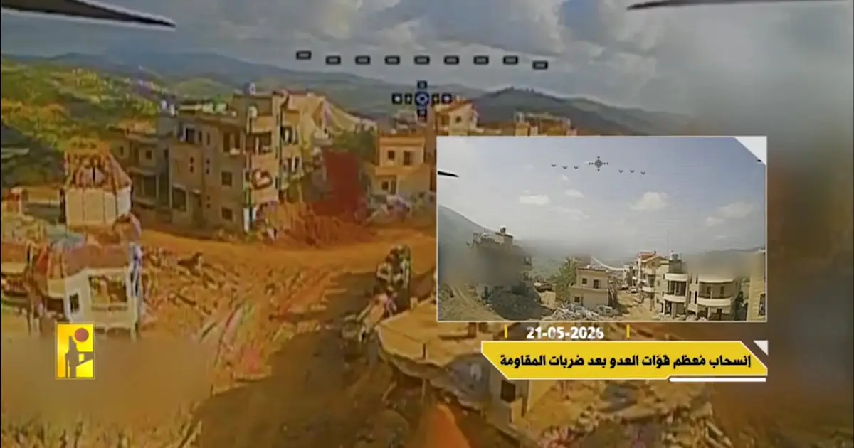مشاهد توثق استهداف آليات إسرائيلية في رشاف وانسحاب القوات منها