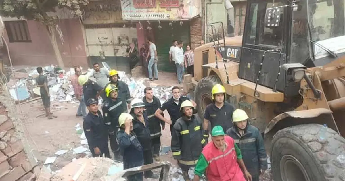 وفيات وإصابات في انهيار مبنى سكني بحدائق القبة بالقاهرة