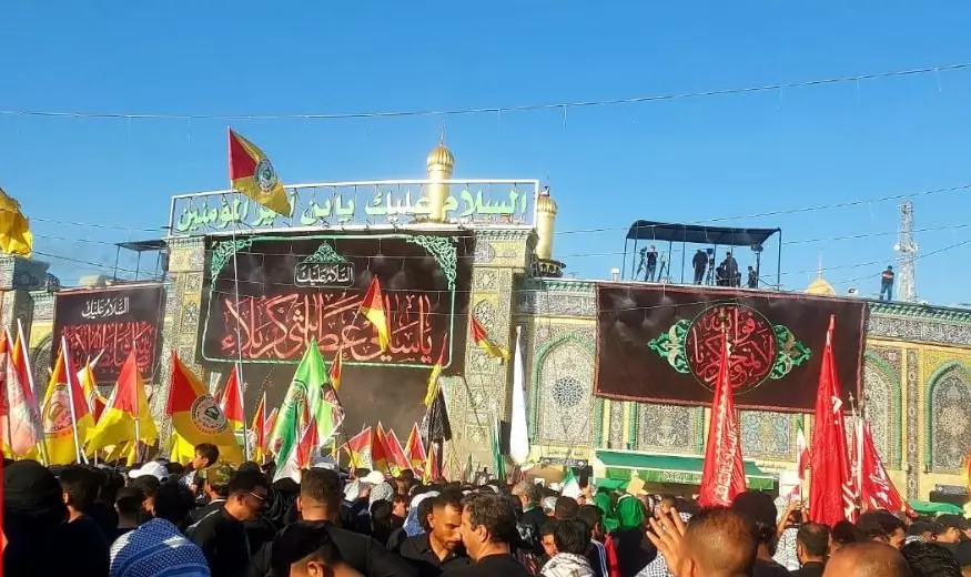كربلاء تشهد حشوداً مليونية في مراسم استقبال نعش الإمام الخامنئي