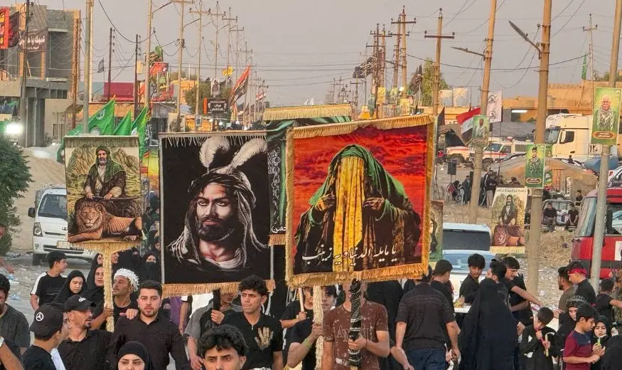 حشود غفيرة تحيي ذكرى الأربعين في مقام الإمام زين العابدين بسهل نينوى