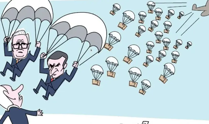 هآرتس تسخر من نتنياهو برسم كاريكاتوري يربط المساعدات بالضغوط السياسية