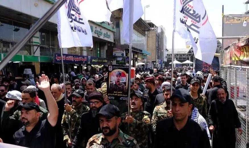 النجف الأشرف تودع الشهيد حيدر السكيني في مراسم تشييع مهيبة
